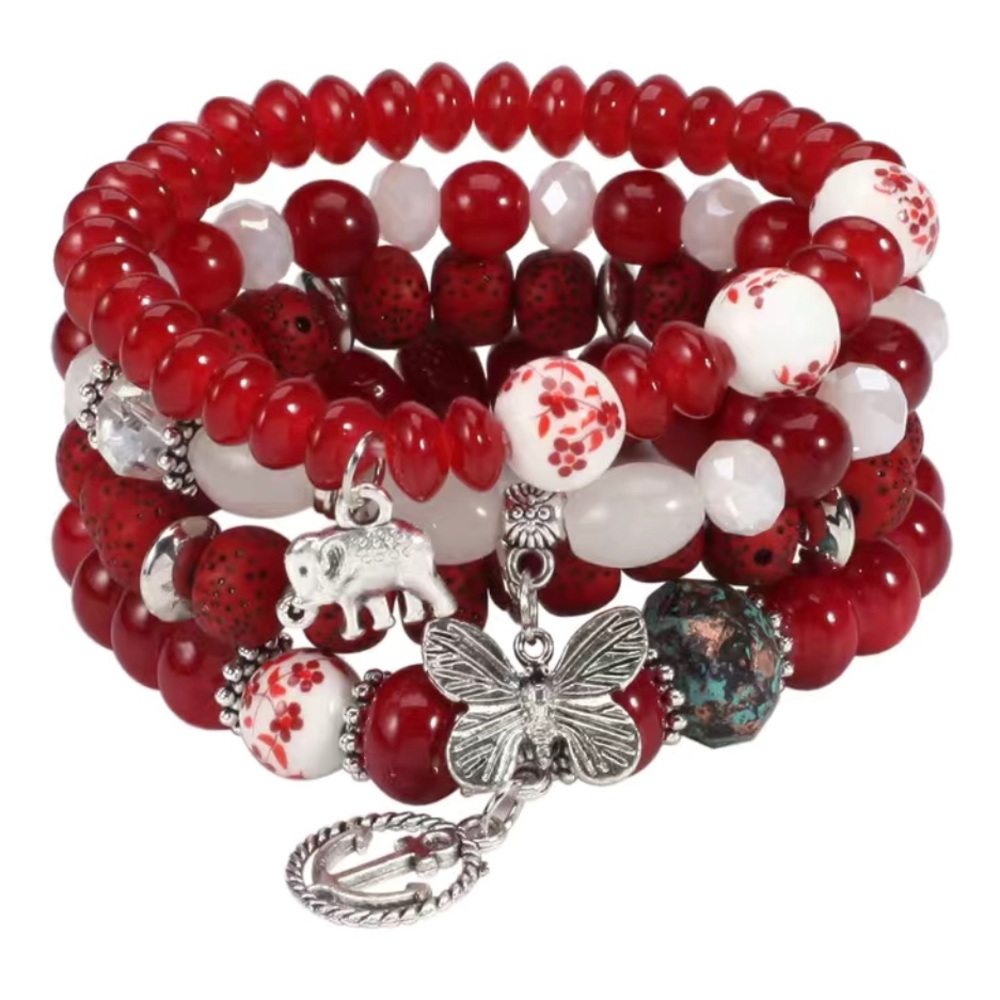 Layered Stretch Bracelet Set Of 4 Pieces